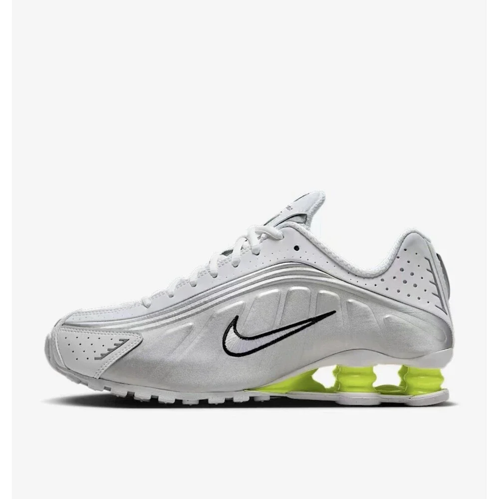 Nike Shox R4 White Metallic Silver Size 7.5 No Box Brand New
